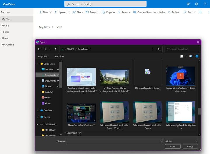 Subir un archivo a OneDrive en línea.