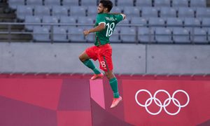 El futbolista mexicano Eduardo Aguirre en Tokyo 2020