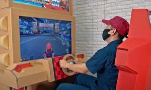 mario kart arcade carton nintendo labo cardboard switch cabinet  1