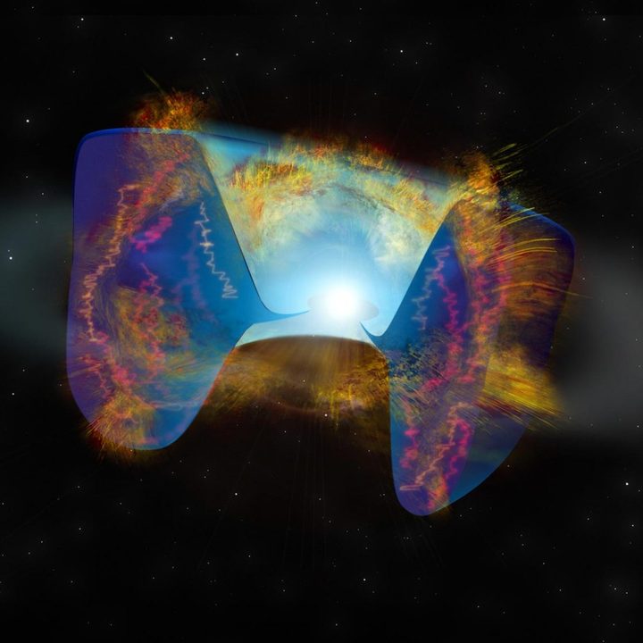 La imagen muestra un nuevo tipo de supernova descubierto por astrónomos italianos.