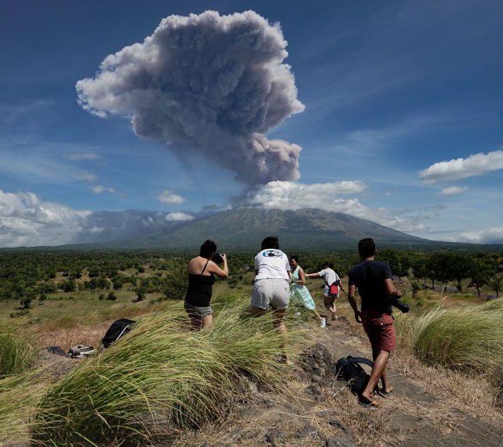 Una fotografía del Monte Agung, de Indonesia