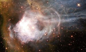 La imagen muestra una representación de la Vía Láctea tomada por la NASA.