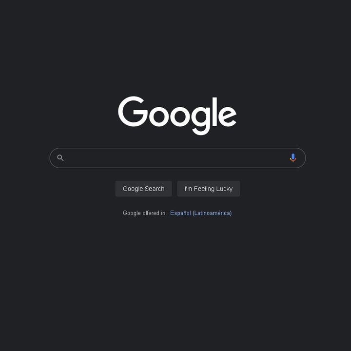 Modo oscuro en Google