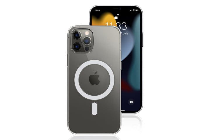 Parte delantera y trasera del Olixar Clear, uno de los mejores protectores iPhone 13 Pro.