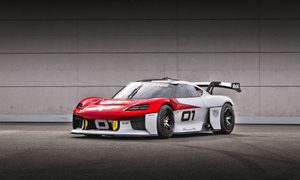 La imagen muestra el Mission R que presentó Porsche en Múnich.