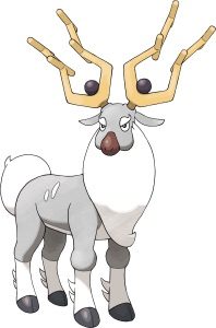 Una imagen del pokémon Wyrdeer de Pokémon Legends: Arceus