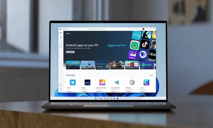 Aplicaciones de Android en Windows 11 para verificar la actualización de Windows 11 vs. Windows 10.