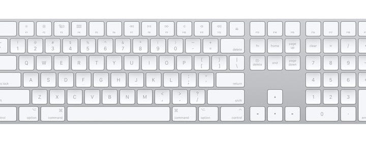 La parte superior del Apple Magic Keyboard.