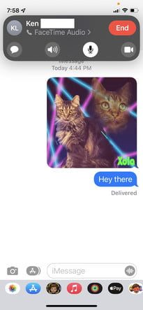 Pantalla de Face Time para hacer una llamada de audio 3