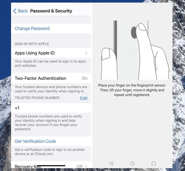 Pantalla de bloqueo de un iPhone