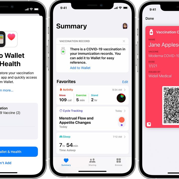 Certificados COVID-19 en iPhone
