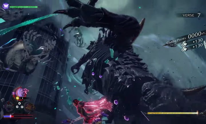 Criaturas luchando en Bayonetta 3.