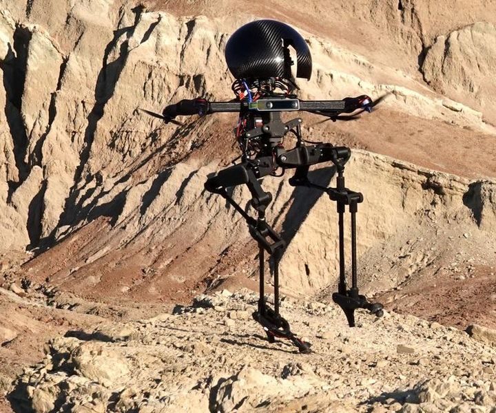 La imagen muestra a Leonardo, el primer dron que vuela y camina.