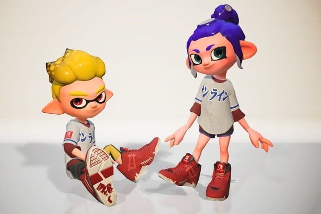 Frame de juego SPlatoon mostrando dos personajes.