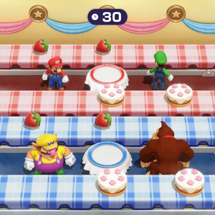 El minijuego de pasteles de Mario Party Superstars