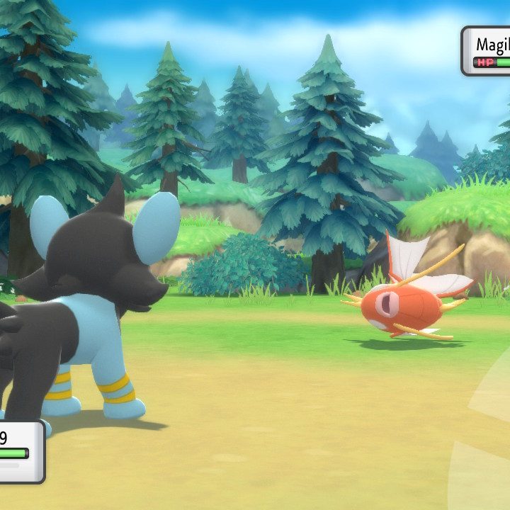 Una batalla en Pokémon Diamante Brillante