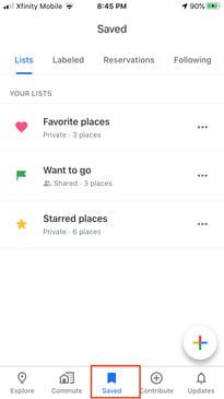 como usar google maps 39 saved6 3 205x644