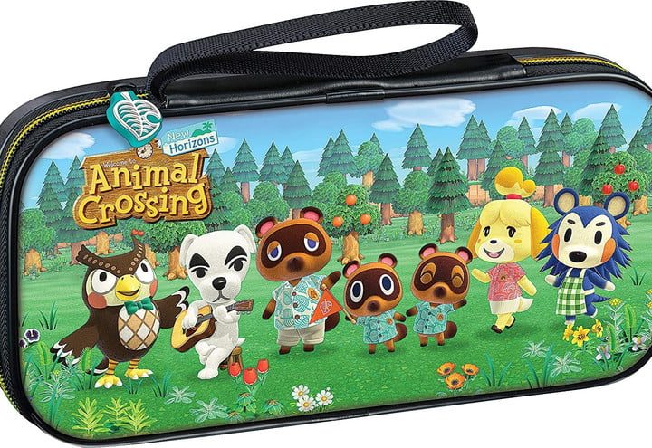 Maletín de transporte con interruptor con personajes populares de Animal Crossing.