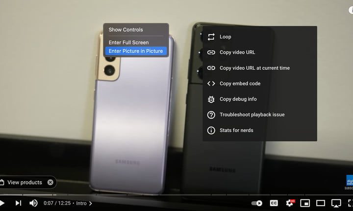 Modo Imagen en Imagen de YouTube de Apple Safari