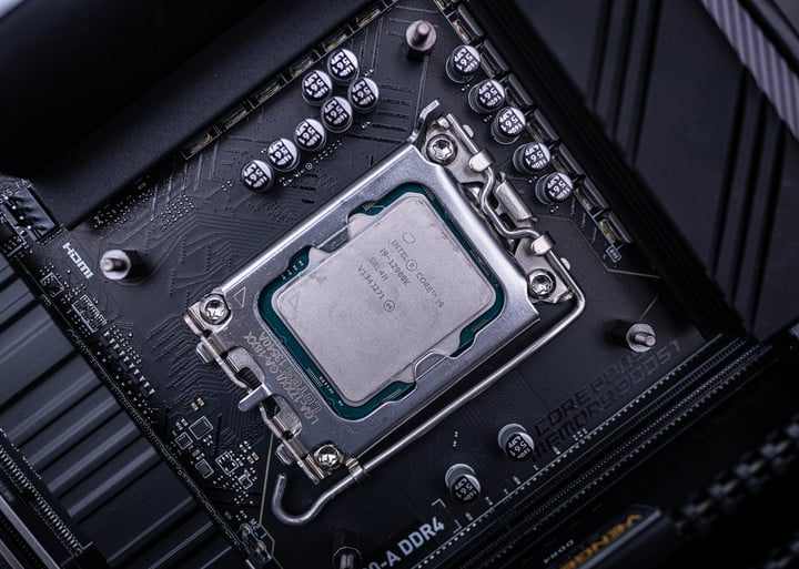 Intel Core i9-12900K en una placa base.