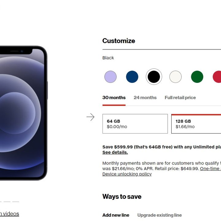 iPhone 12 mini gratis con las ofertas de Verizon del Black Friday 2021