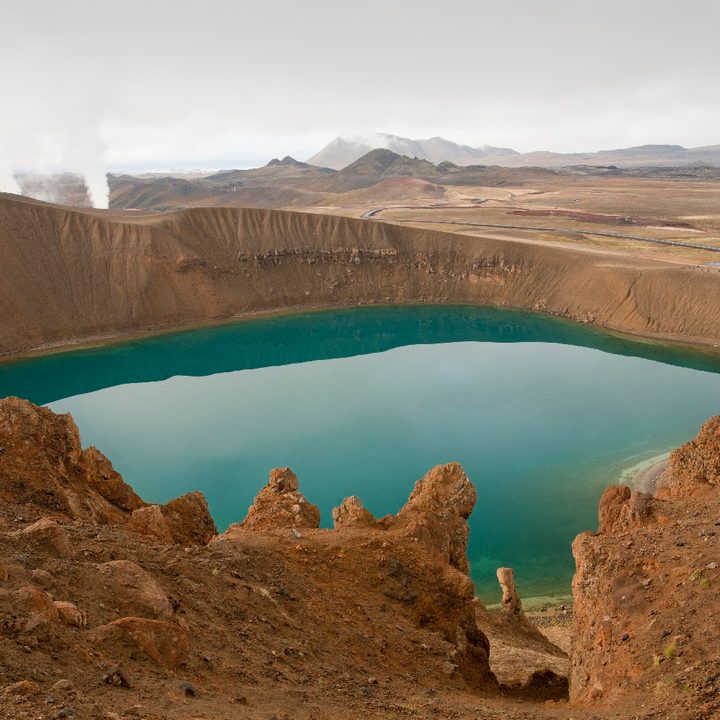 Volcán Krafla de Islandia