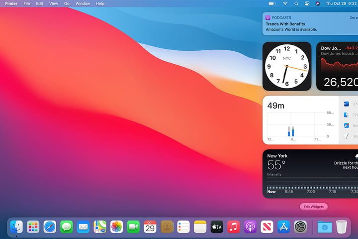 Centro de notificaciones en Big Sur, introducción al Centro de notificaciones.