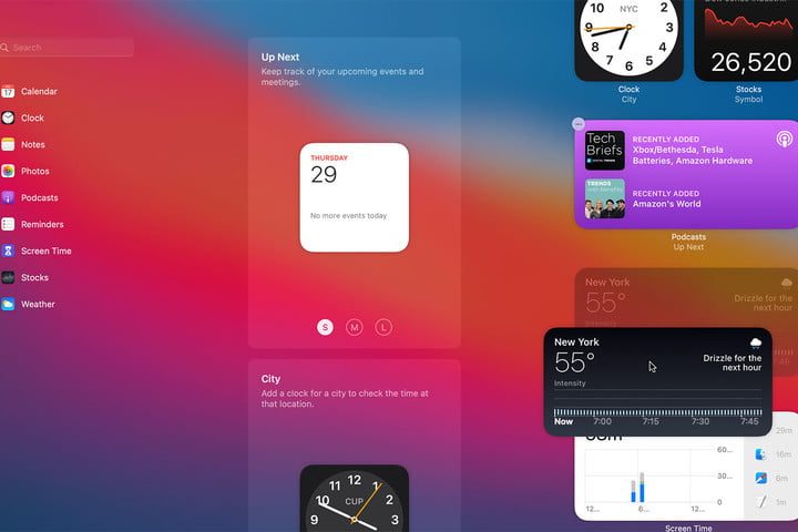 Centro de notificaciones en MacOS Big Sur, reorganiza tus widgets.