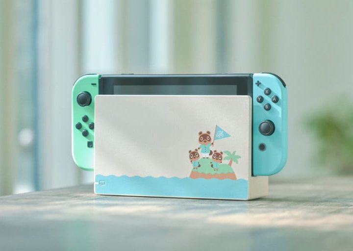 Animal Crossing Switch mostrado en su base para conocer accesorios Animal Crossing.
