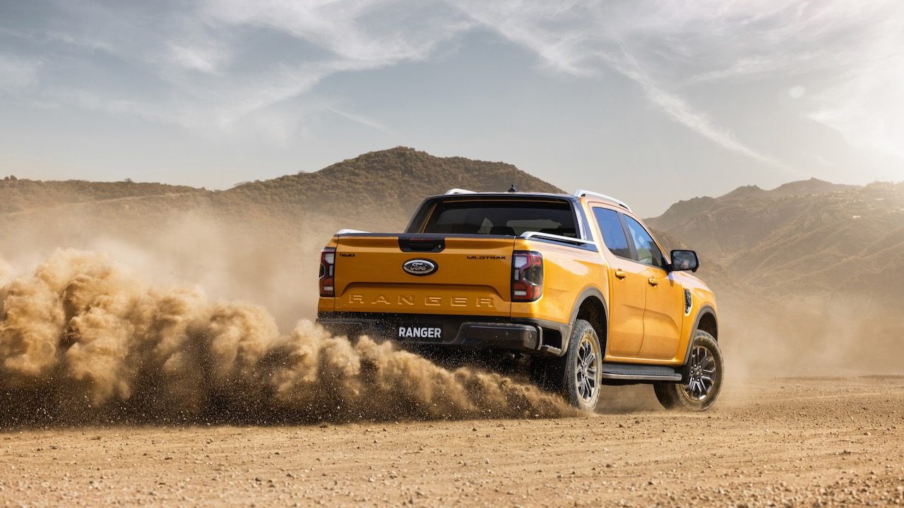 ford ranger global 2023 next gen wildtrak rear 3 4