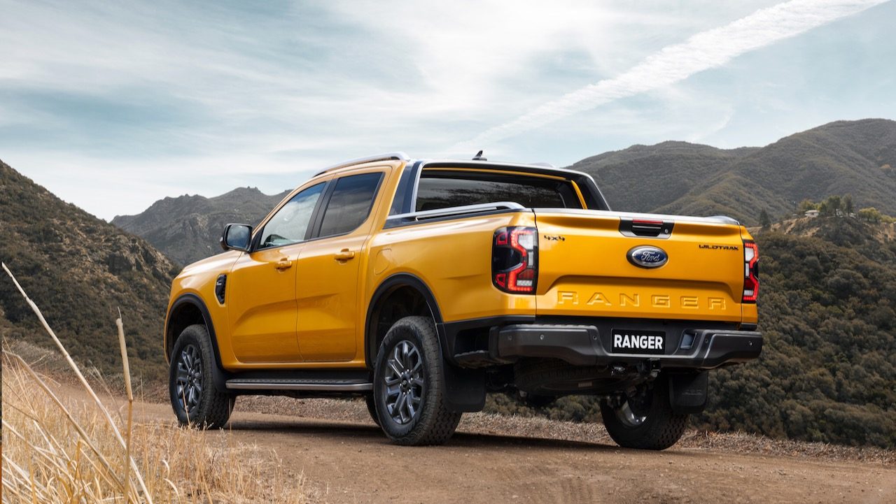ford ranger global 2023 next gen wildtrak rear 3 4