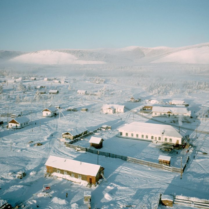 Vista aérea de Oymyakon