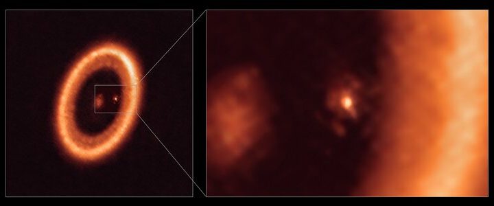 Astrónomos en Chile captan el posible nacimiento de una luna a 400 años luz de distancia