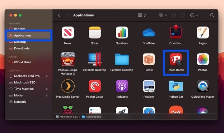 Aplicación de cabina de fotos.