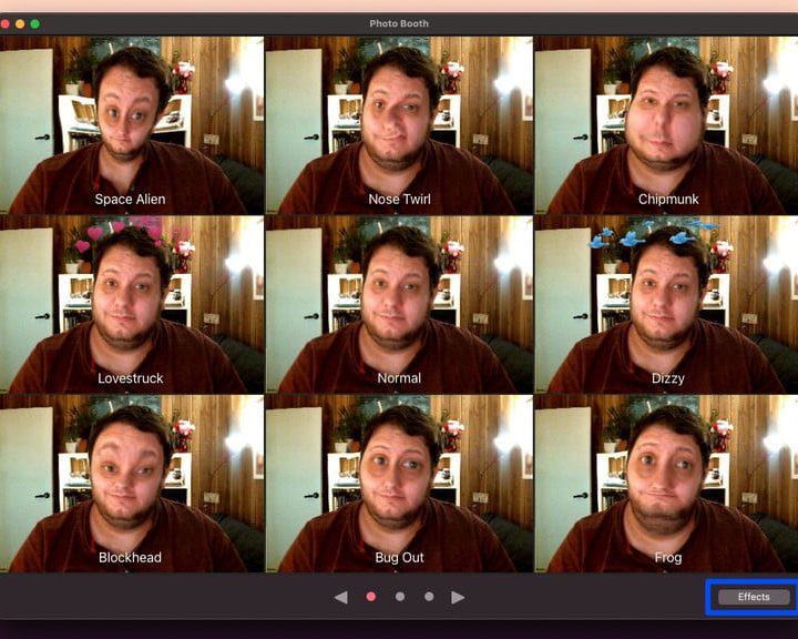 Efectos de fotomatón.