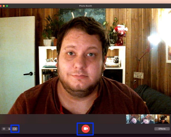 Grabación de video de Photo Booth