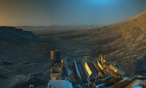 Una panorámica de Marte tomada por el rover Curiosity el 16 de noviembre de 2021