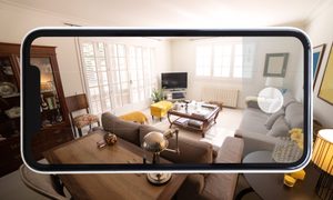 niantic lightship realidad aumentada metaverso visiting home interior using mobile phone with virtual reality technology
