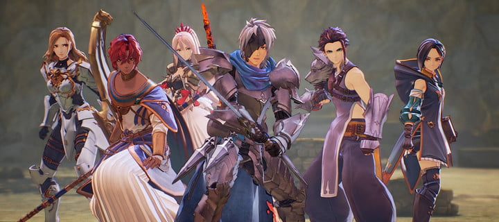 Los cuentos de Arise party listos para luchar.