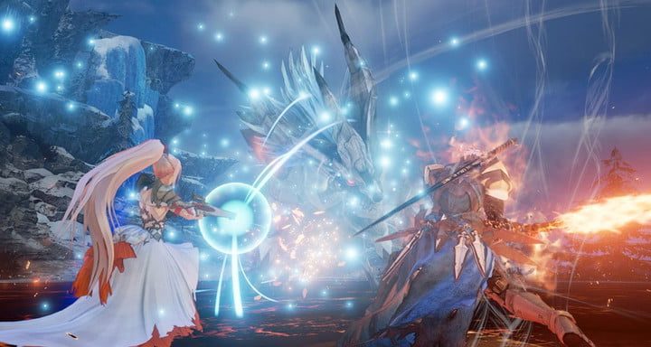 Un grupo de batallas de héroes en Tales of Arise.