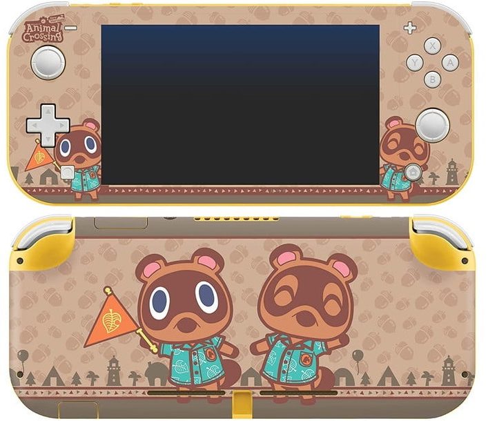 Máscara de consola Switch Lite con la familia Nook.