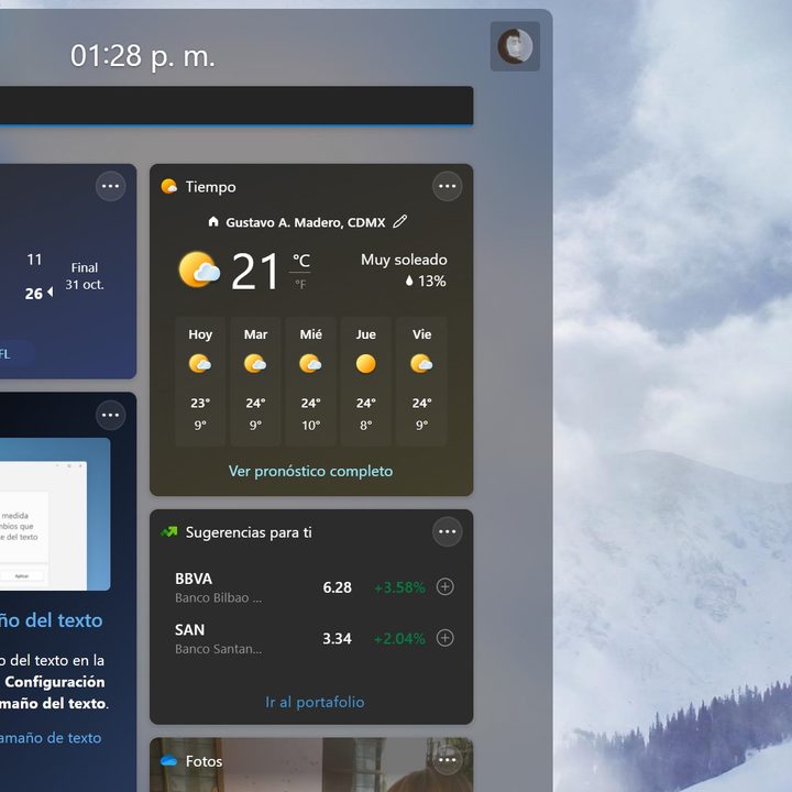Widgets en Windows 11
