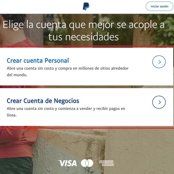 Cómo crear una cuenta de Paypal