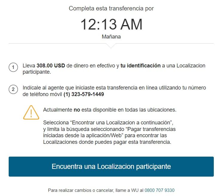Cómo enviar dinero de Estados Unidos a México por Western Union