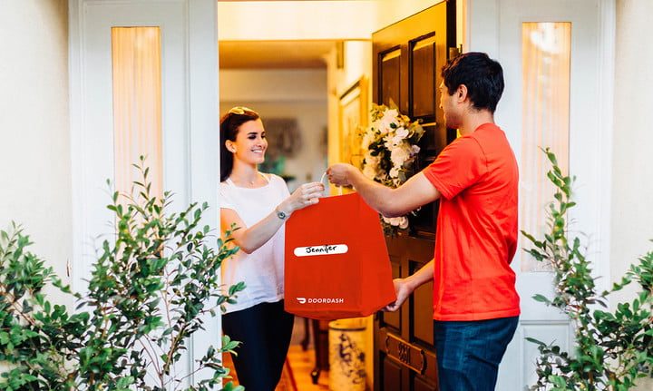 Una imagen de la app de entrega de alimentos DoorDash