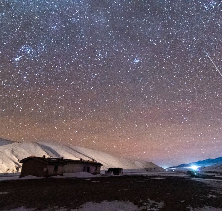 Una fotografía de la lluvia de estrellas Gemínidas