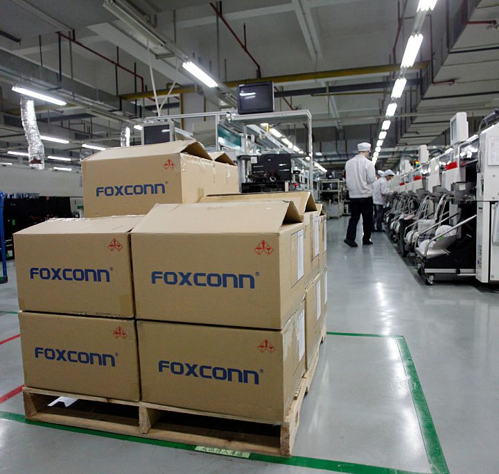 Una imagen de una fábrica de Foxconn en China