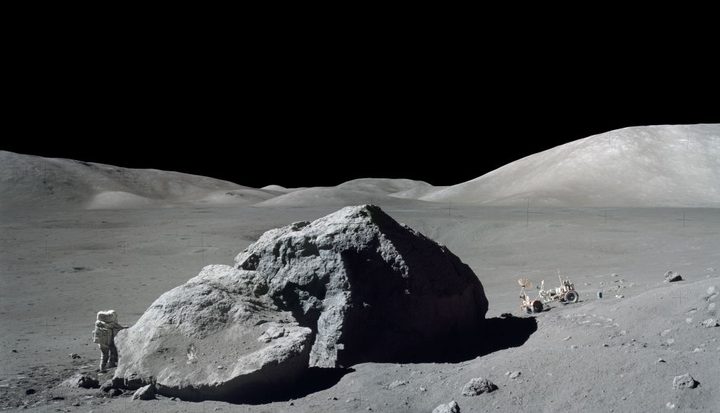 Una fotografía del astronauta Harrison H. Schmitt de la misión Apolo 17