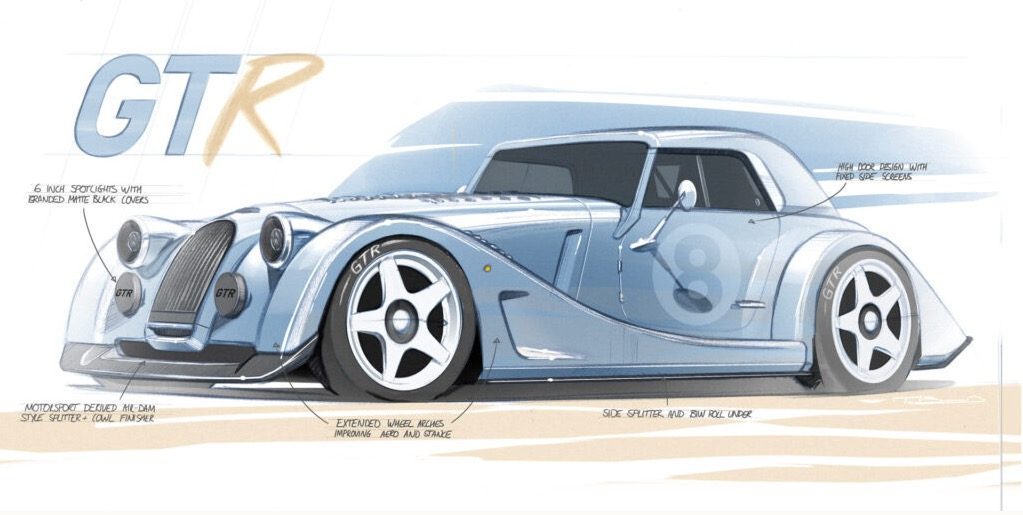 morgan plus 8 gtr 2022 sketch 1