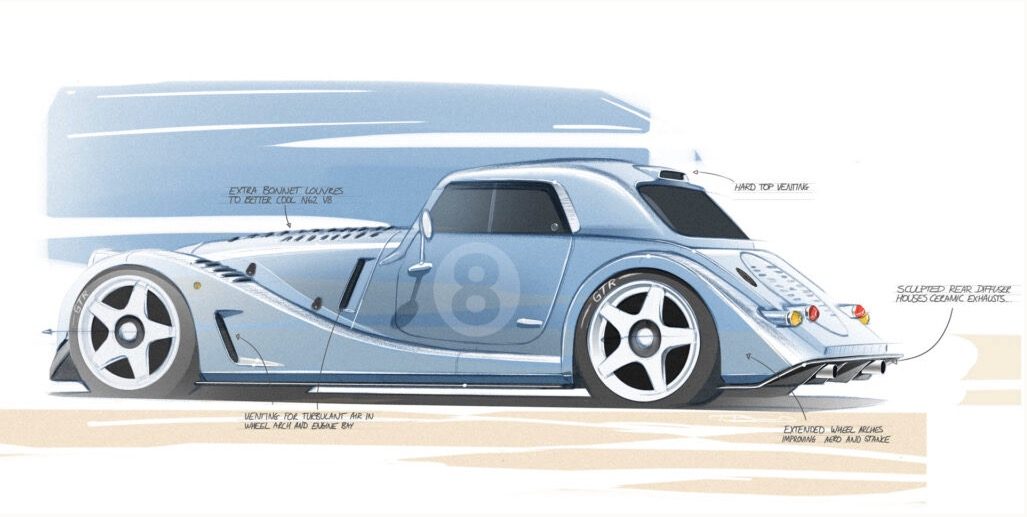 morgan plus 8 gtr 2022 sketch 2